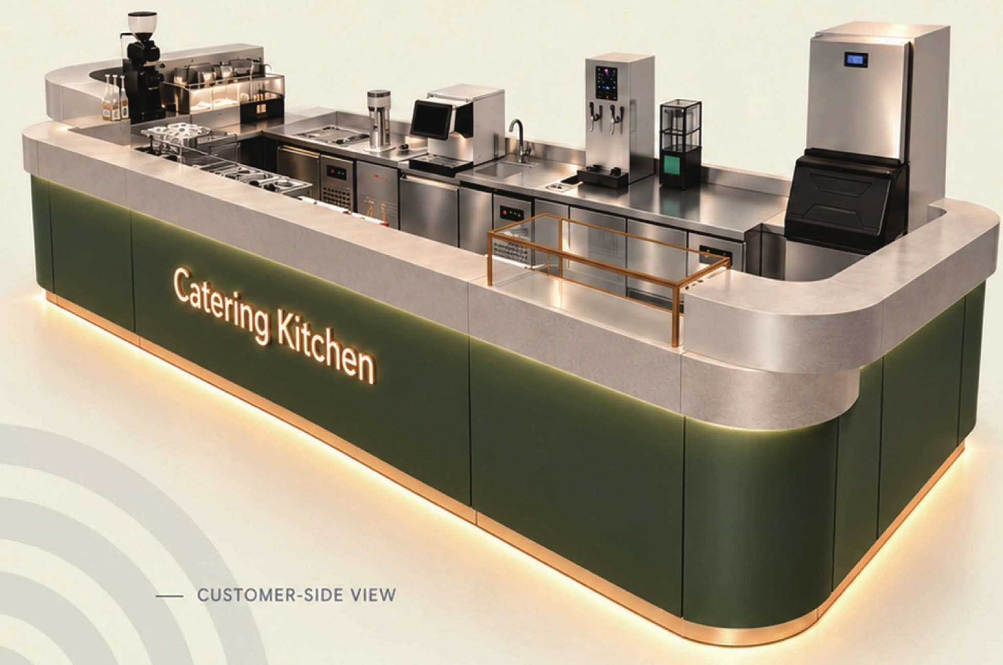 Integrated coffee and beverage counter design concept